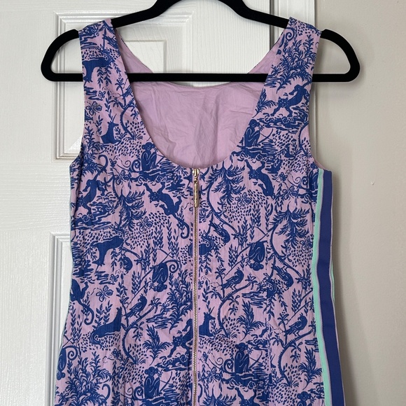 Lilly Pulitzer Mila Shift Dress Lilac Freesia Safari As I Can See Size 2 Stripe - Picture 4 of 8